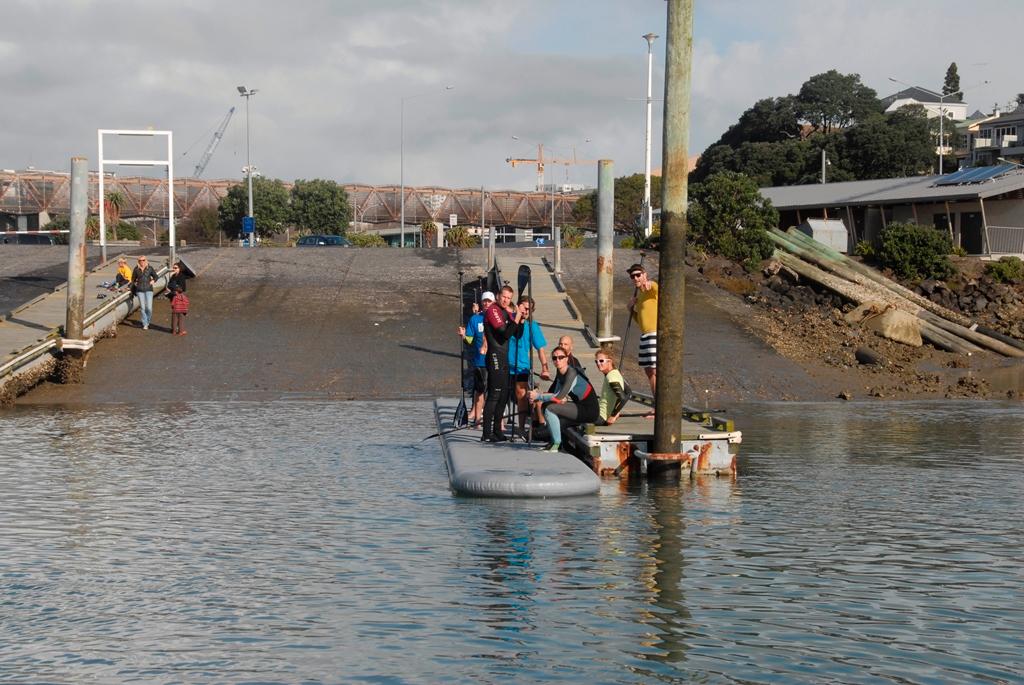 Practice Crew ready to test Lancer's Stand up Paddle Board - Practice Session for Guinness World Record 'Most people on a SUP